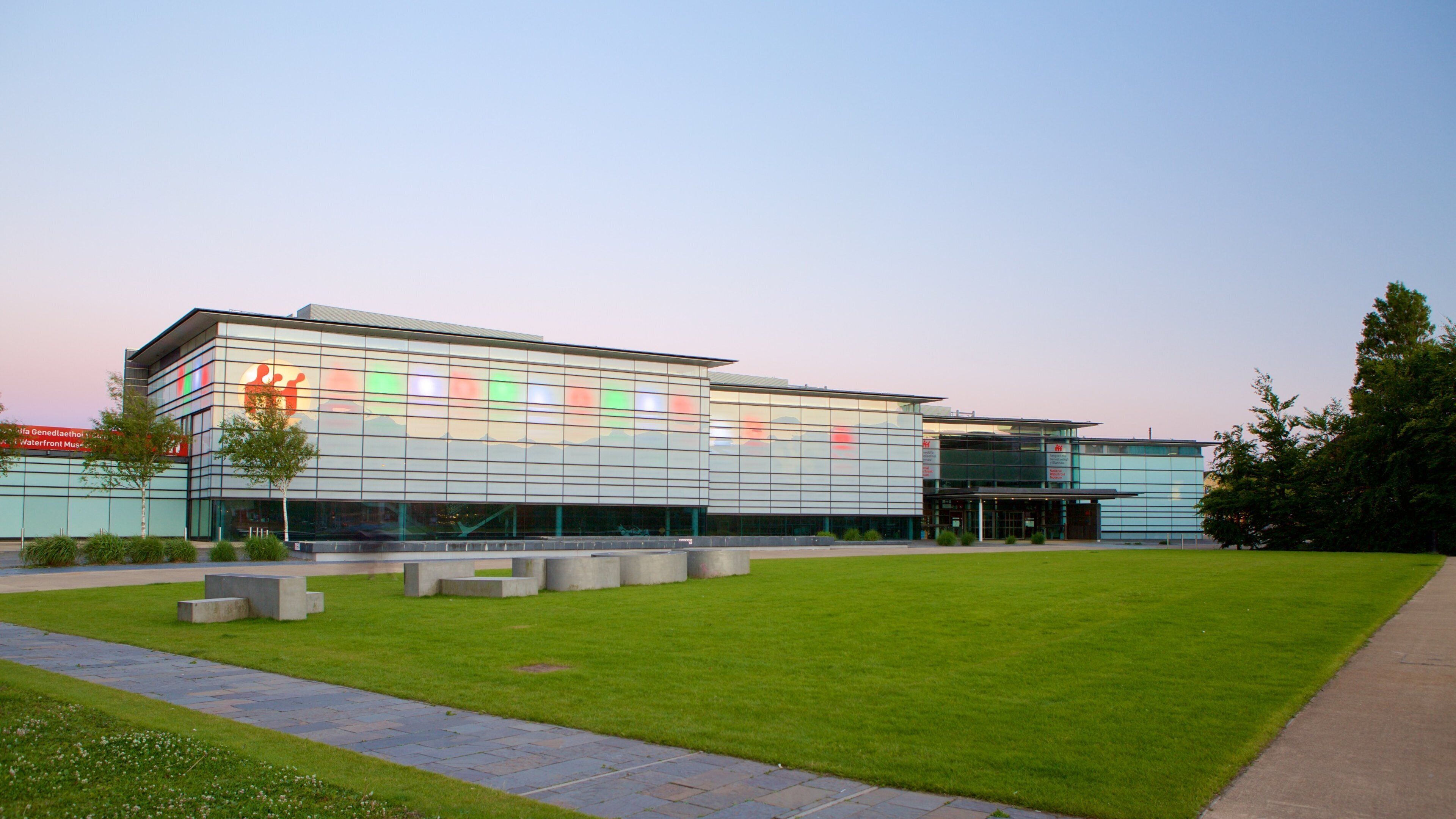 National Waterfront Museum showing street scenes