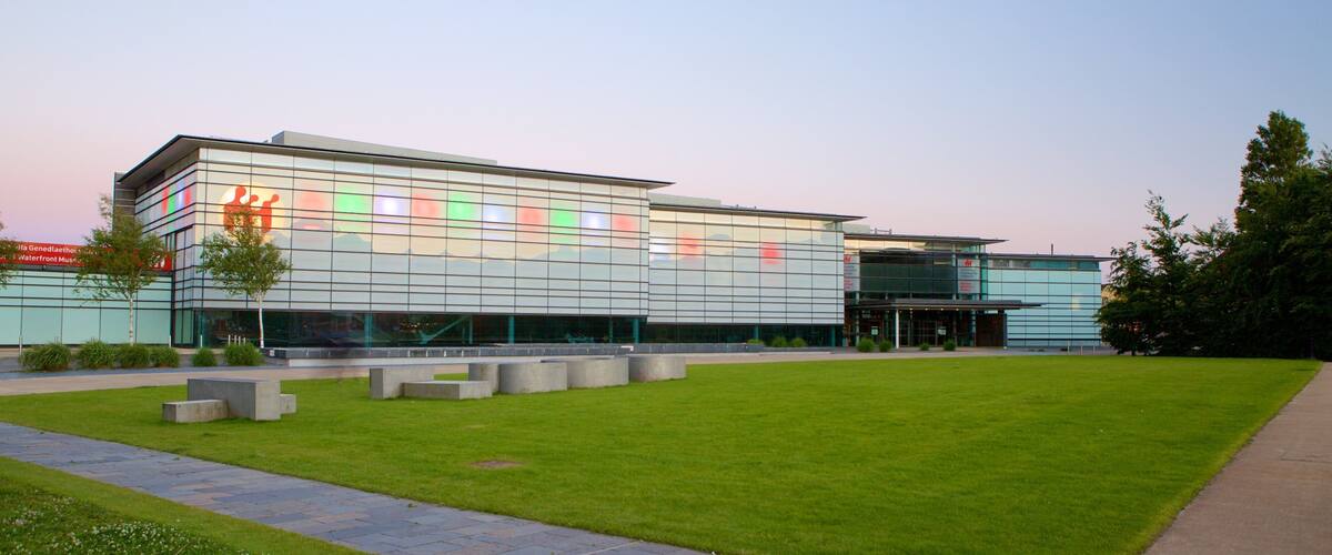National Waterfront Museum showing street scenes
