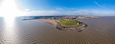 Aerial panorama of Barry Island, Wales, UK