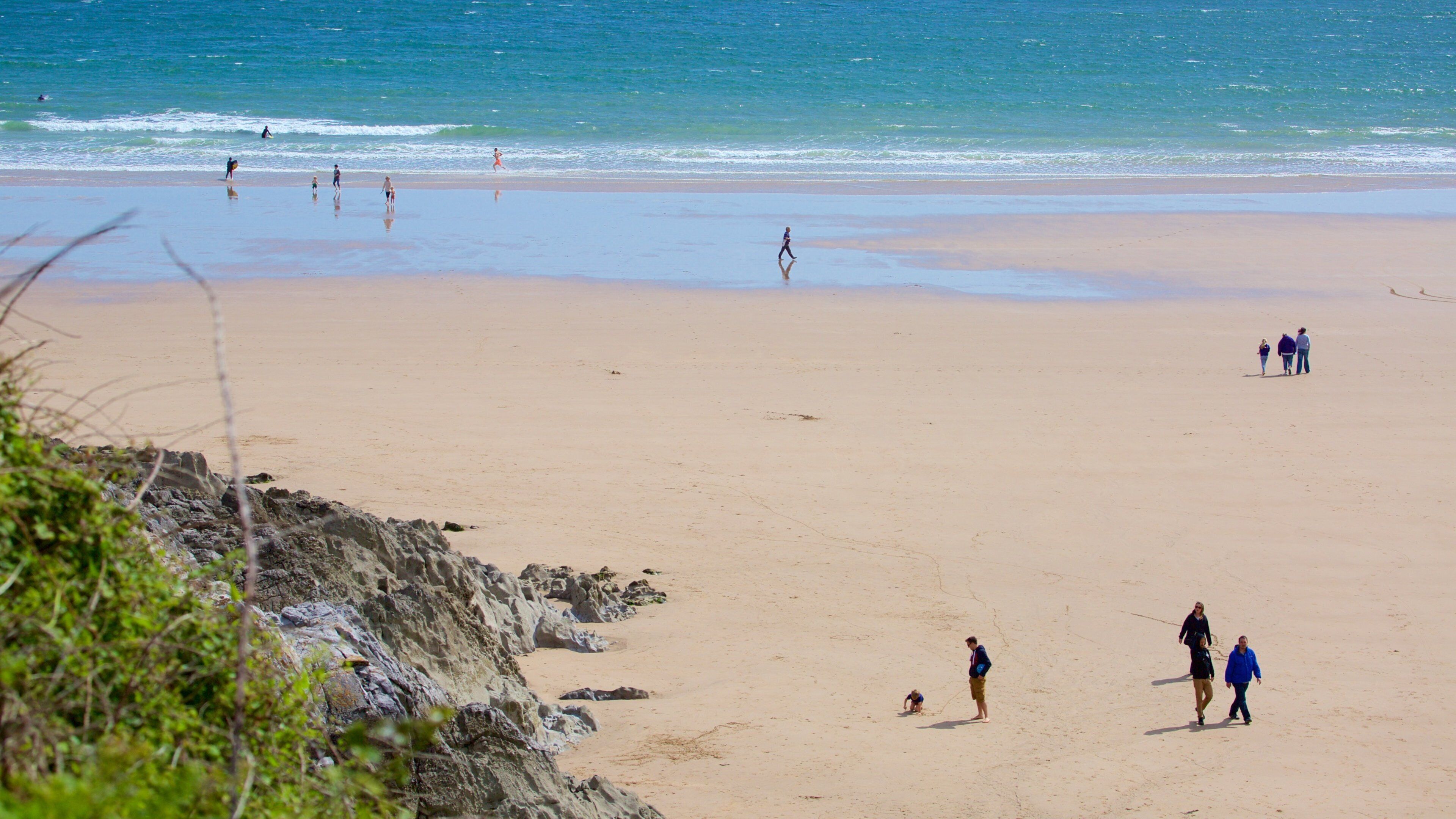 Caswell Bay Beach fasiliteter samt sandstrand