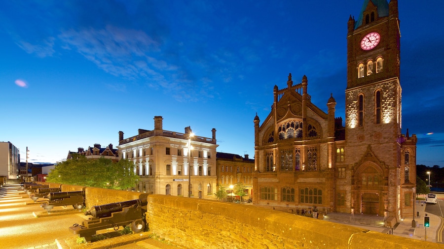 Guildhall som omfatter historiske bygningsværker, kulturarvsgenstande og natteliv