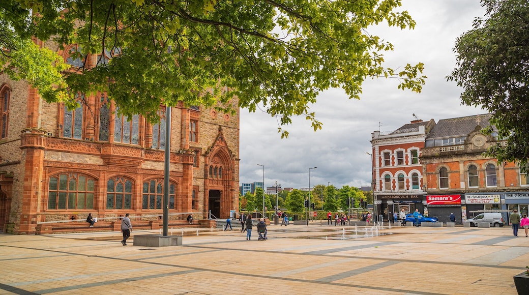 Guildhall featuring heritage architecture and a square or plaza
