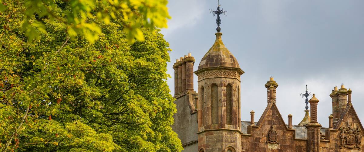 Glenarm Castle which includes heritage architecture