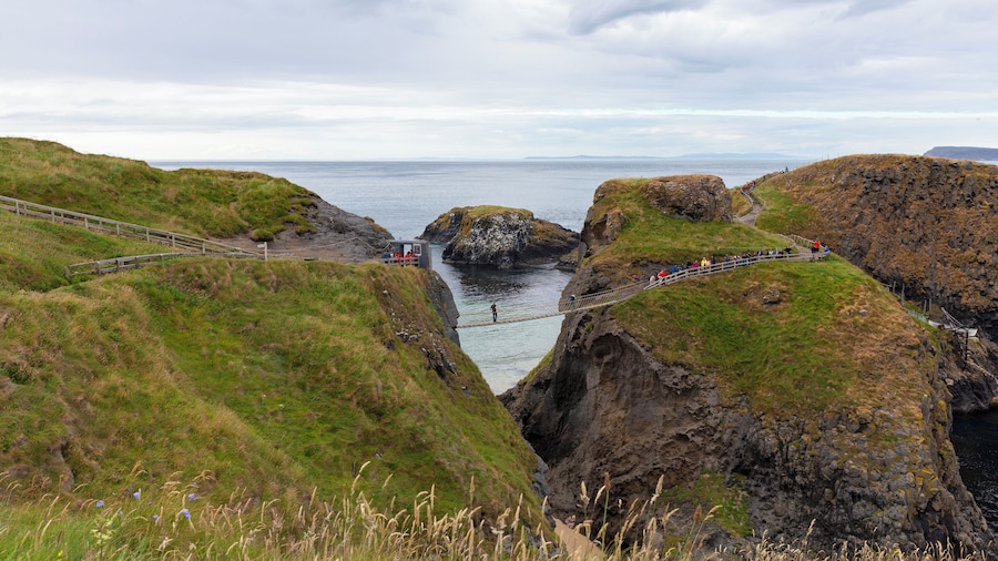 Carrick-A-Rede Rope Bridge, a seemingly precariously-perched rope bridge erected by the area’s salmon fishermen back in 1755. The bridge hangs nearly 30 meters above sea level and offers rewarding views of the northern coastline. #History
