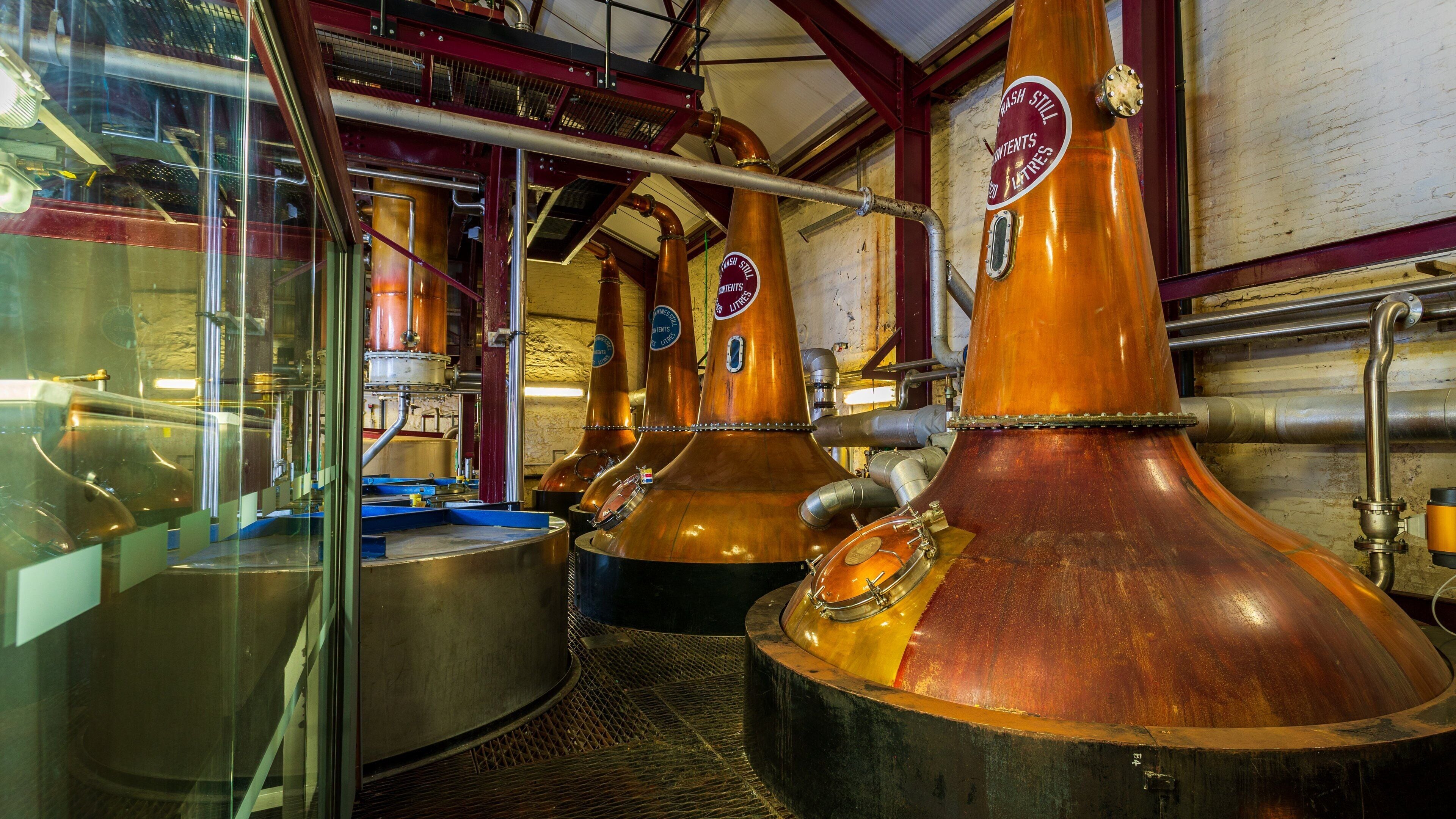 Old Bushmills Distillery featuring interior views