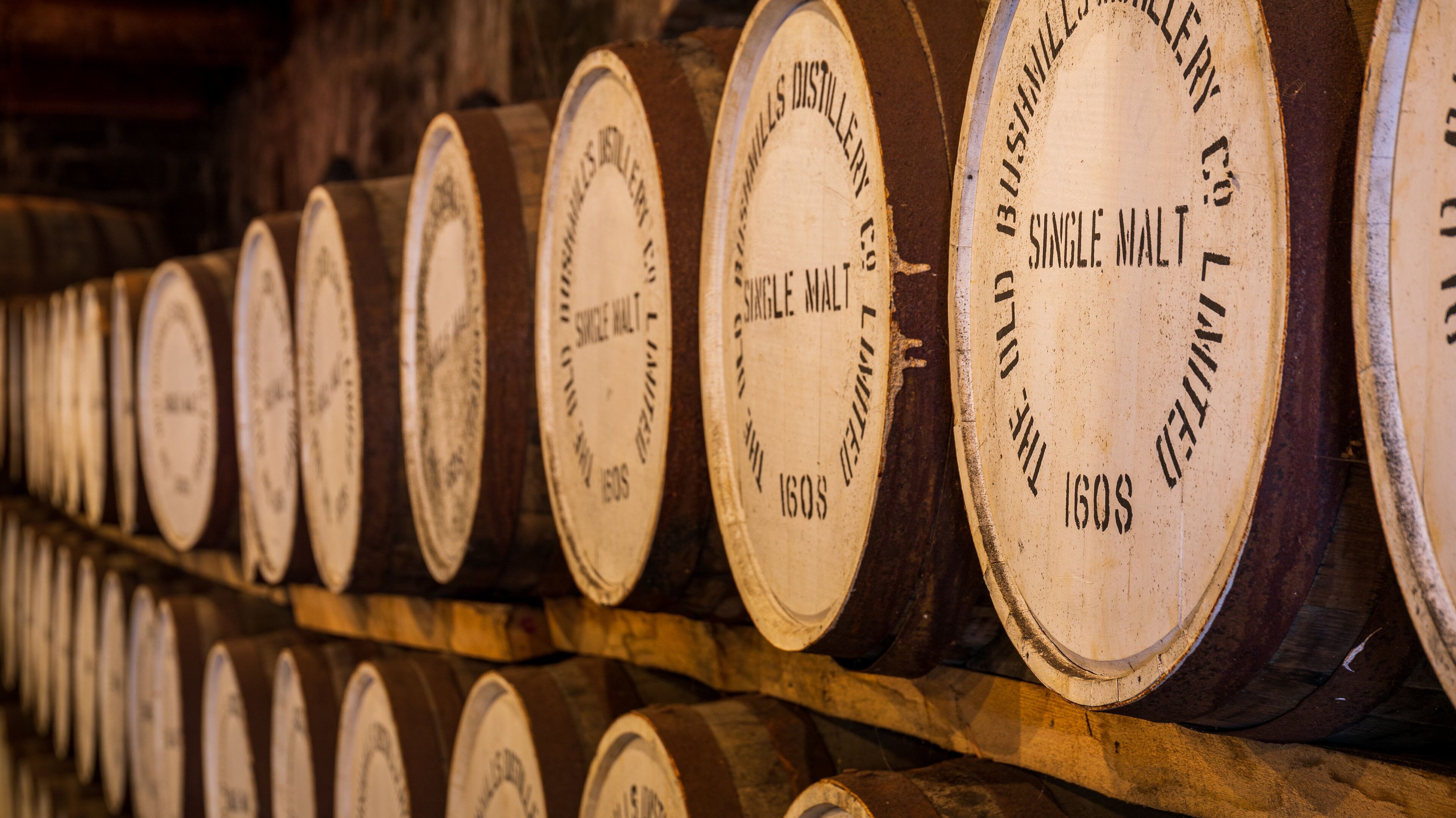 Old Bushmills Distillery which includes interior views