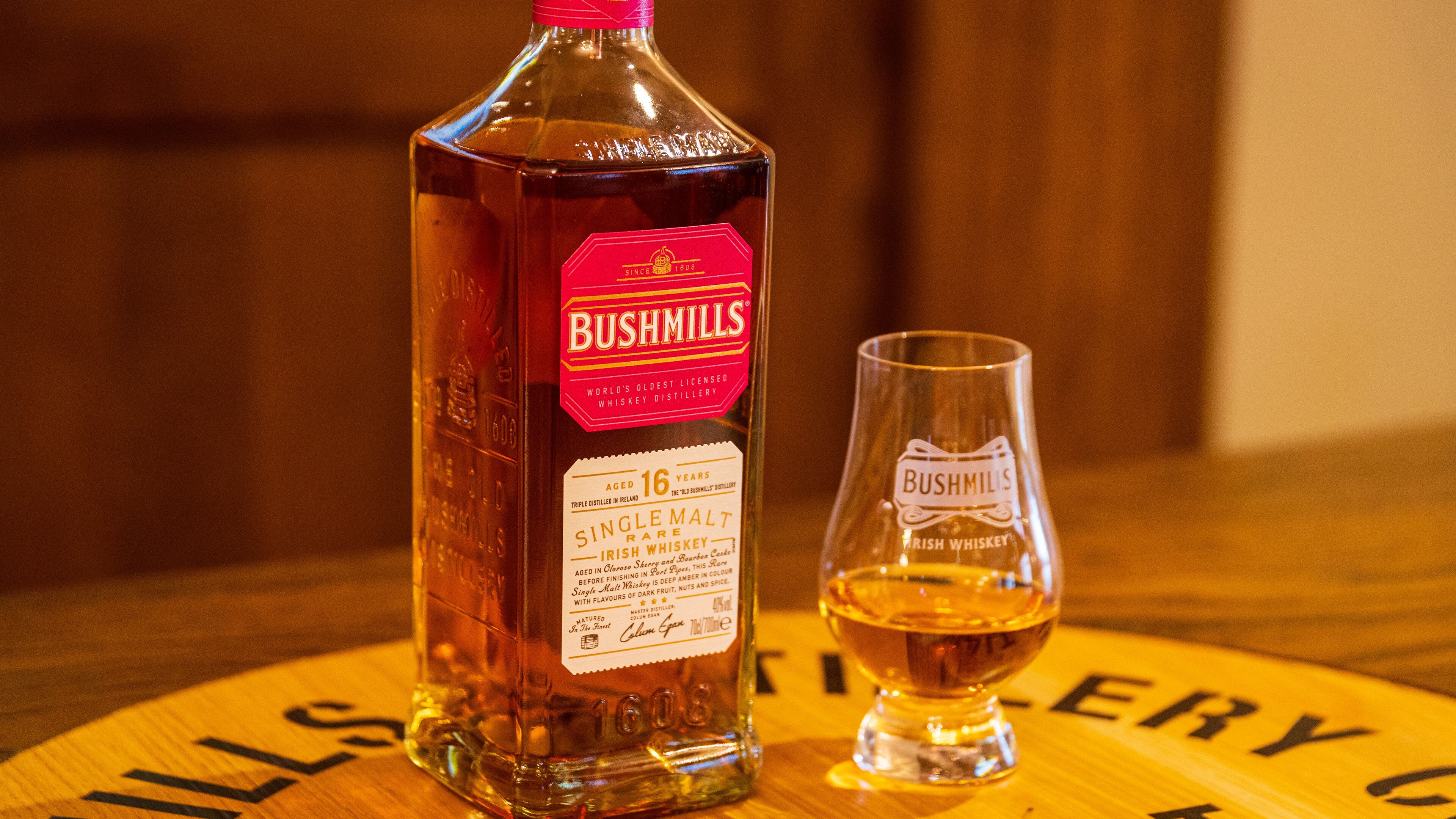 Bushmills featuring drinks or beverages