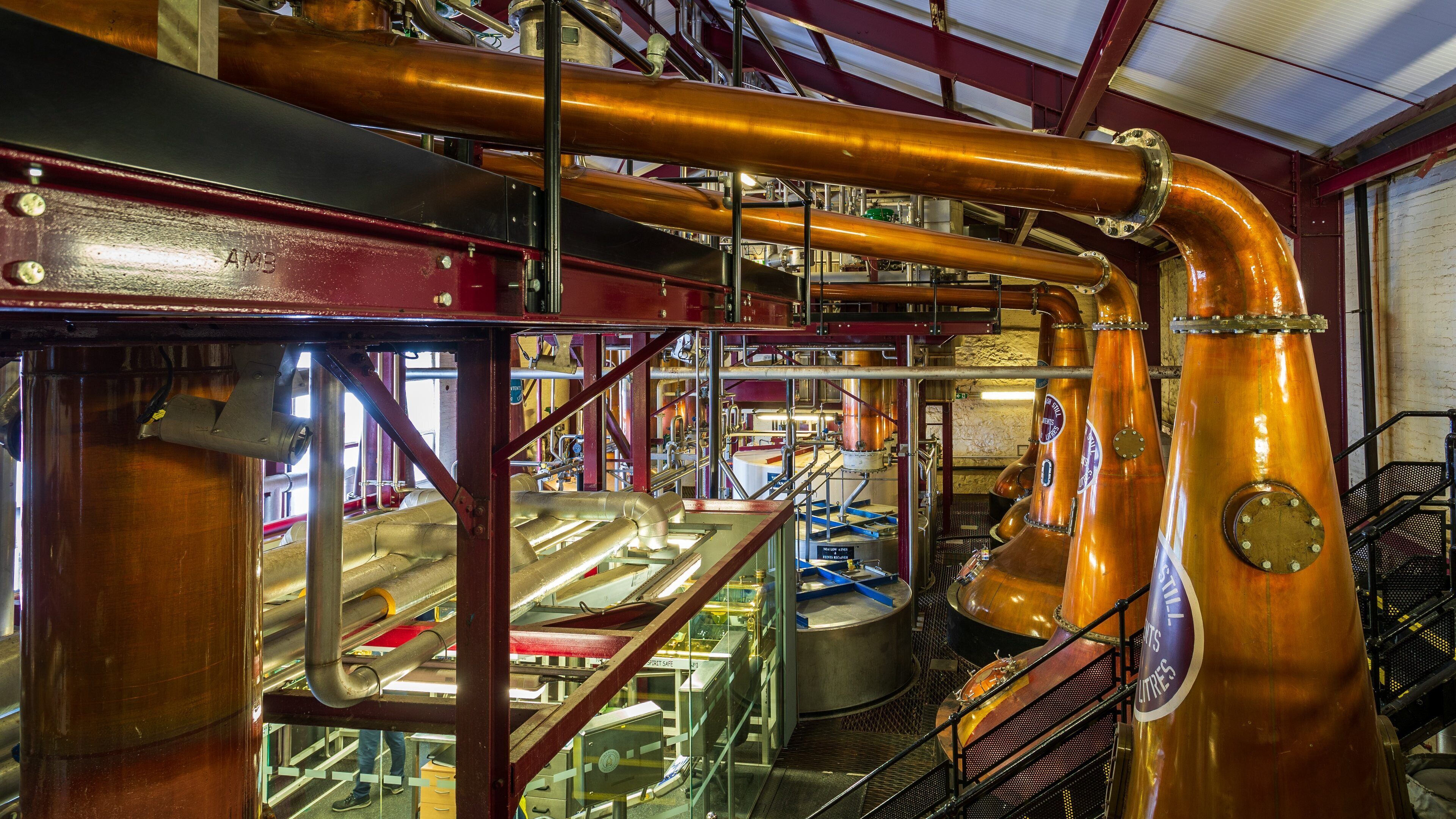 Old Bushmills Distillery showing interior views