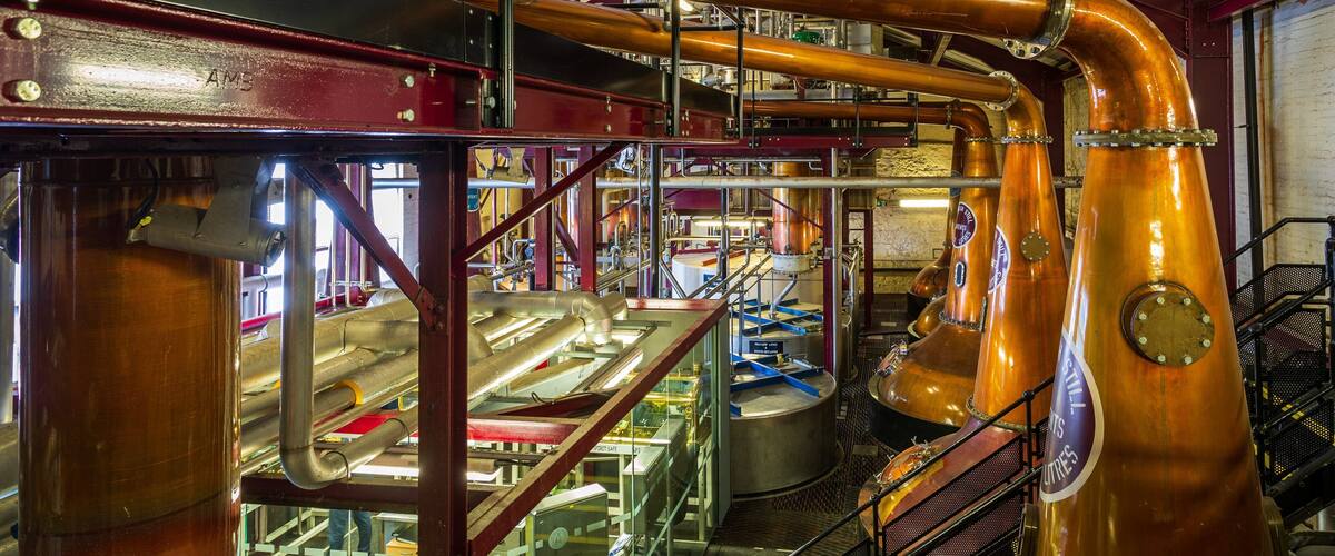 Old Bushmills Distillery showing interior views