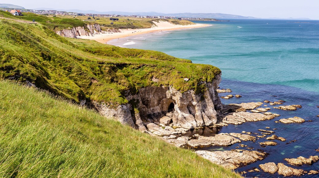 White Rocks Beach and Royal Portrush Golf Club Panorama North Coast Northern Ireland