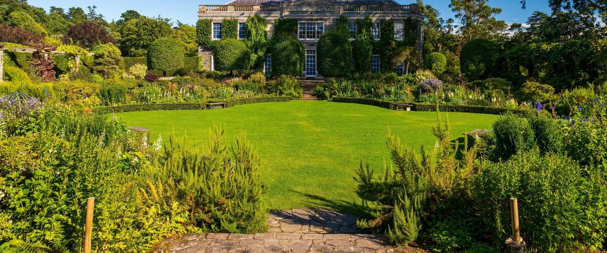 Mount Stewart House and Gardens which includes heritage elements, a house and a garden