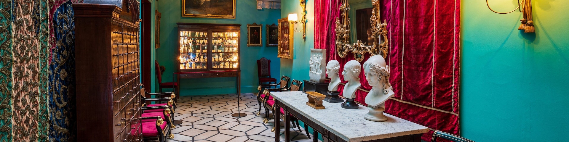 Mount Stewart House and Gardens featuring interior views and heritage elements