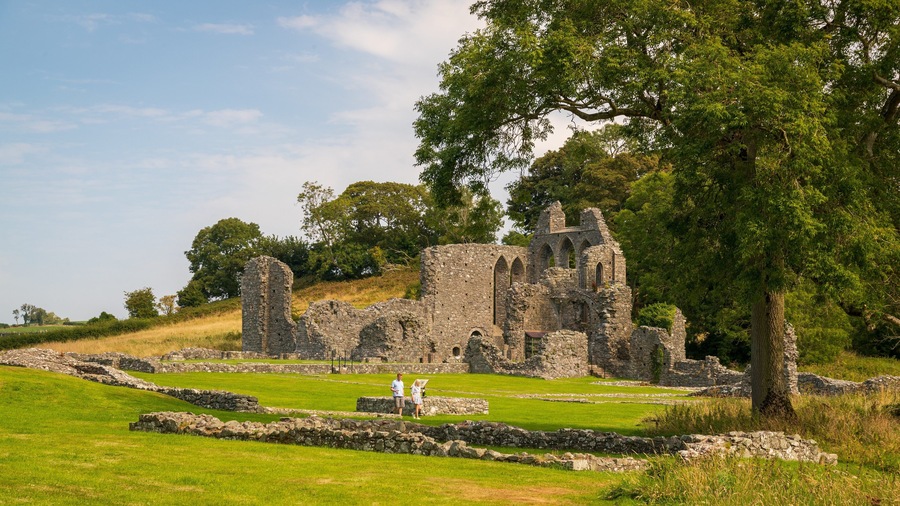 Inch Abbey which includes a ruin and heritage elements