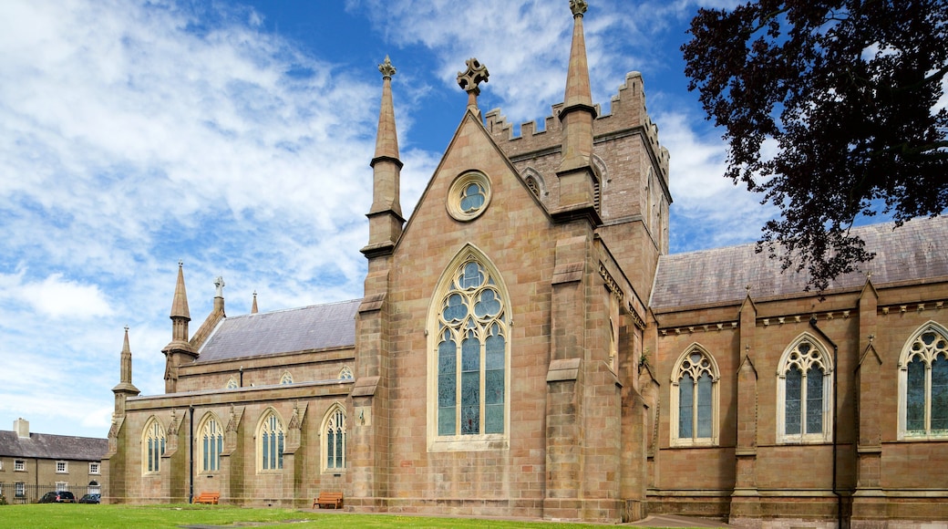 Armagh showing heritage architecture, a church or cathedral and heritage elements