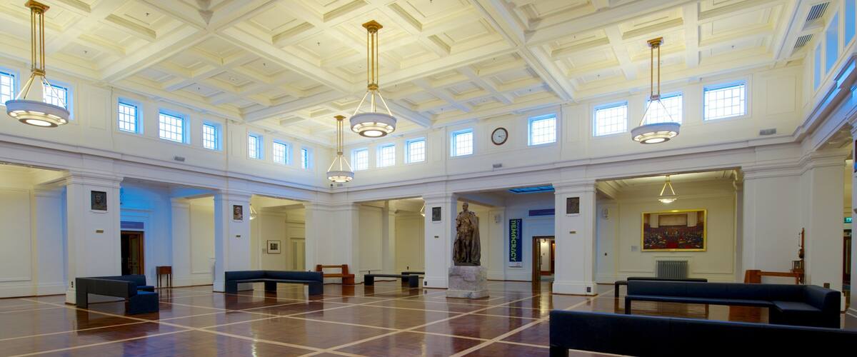 Old Parliament House which includes heritage architecture, interior views and an administrative building