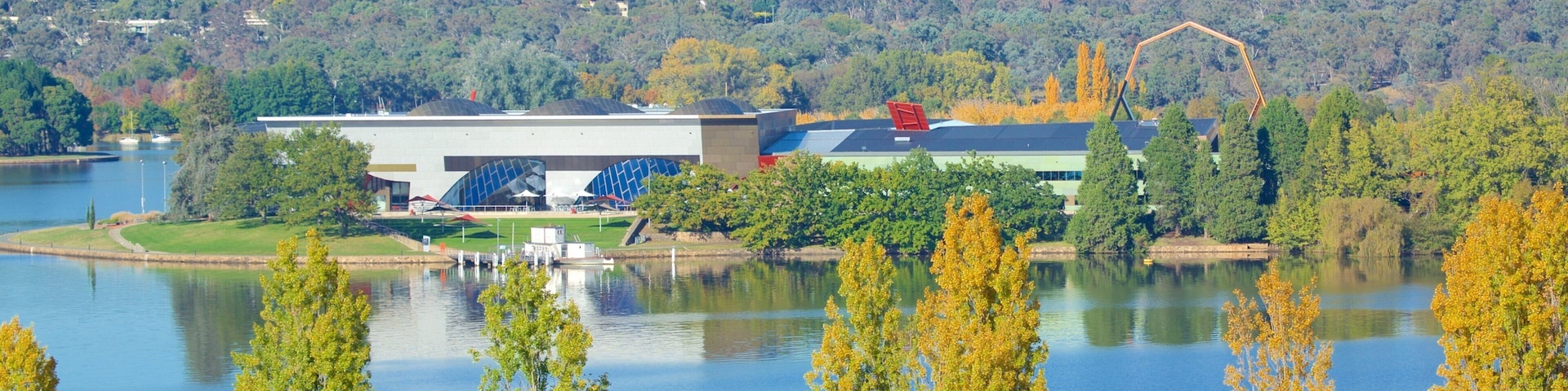 National Museum of Australia showing a lake or waterhole and landscape views