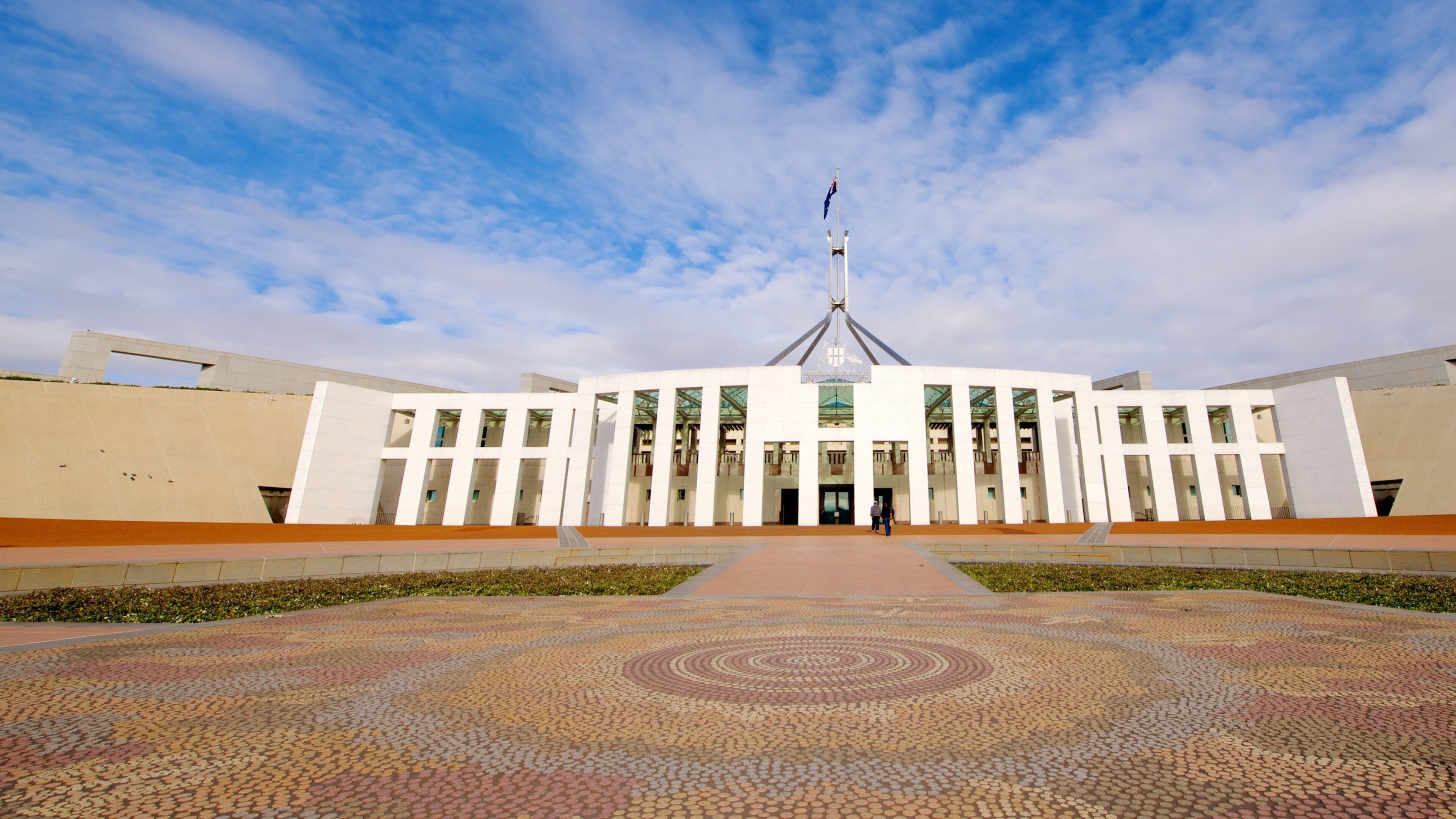 Parliament House showing an administrative building and modern architecture