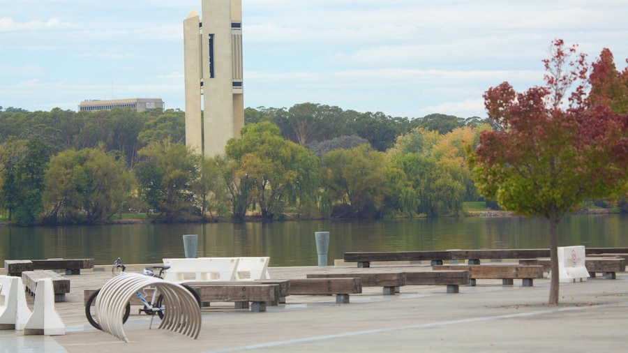 National Carillon showing a lake or waterhole