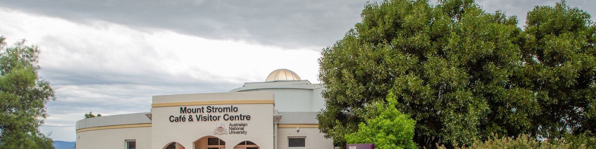 Mount Stromlo Observatory featuring signage