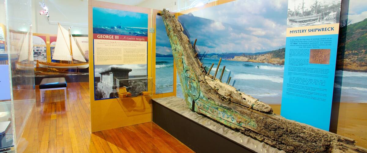 Maritime Museum of Tasmania featuring interior views