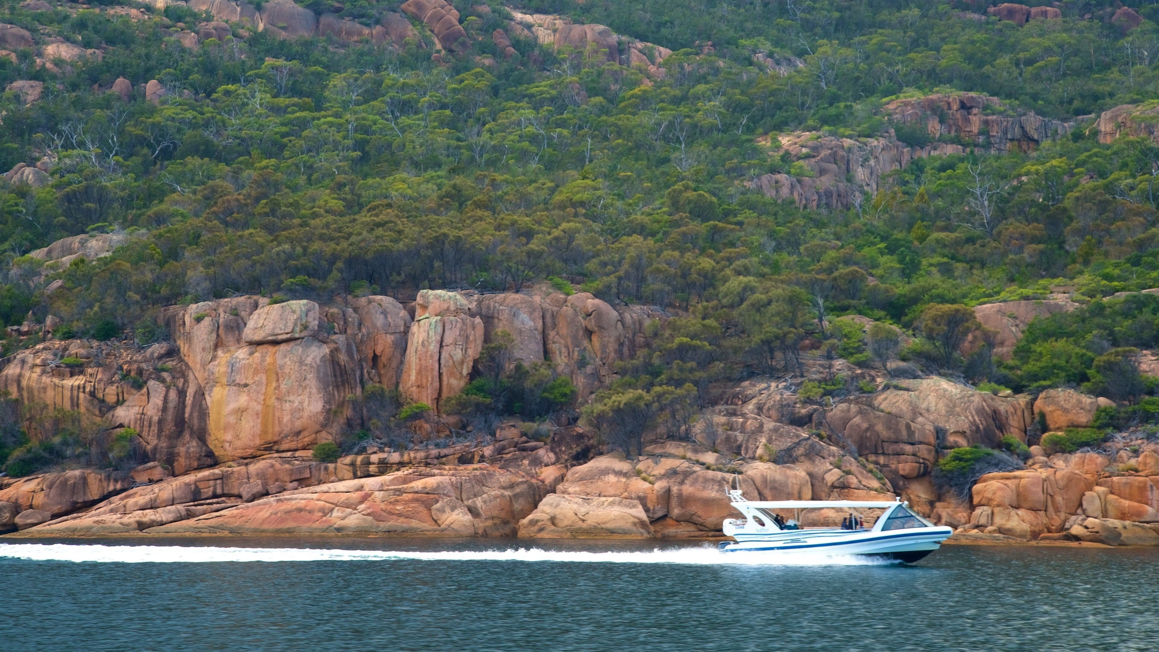 Freycinet National Park which includes general coastal views and boating