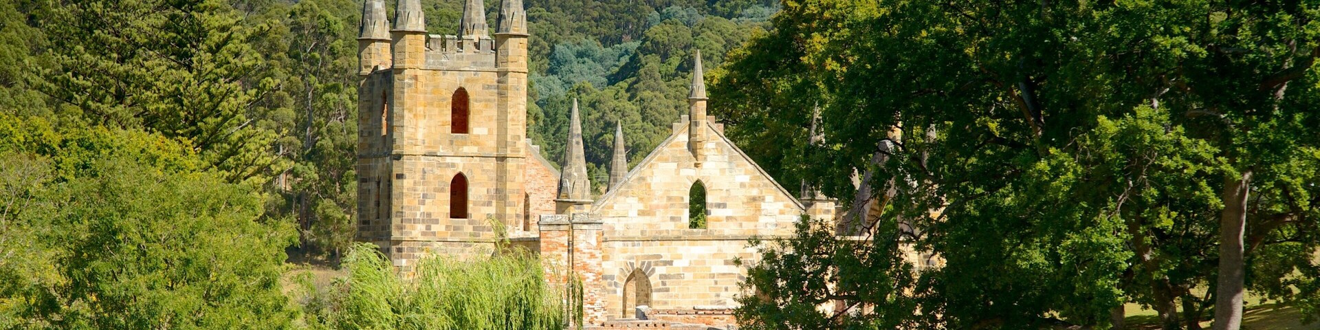 Port Arthur Historic Site featuring a church or cathedral and heritage architecture