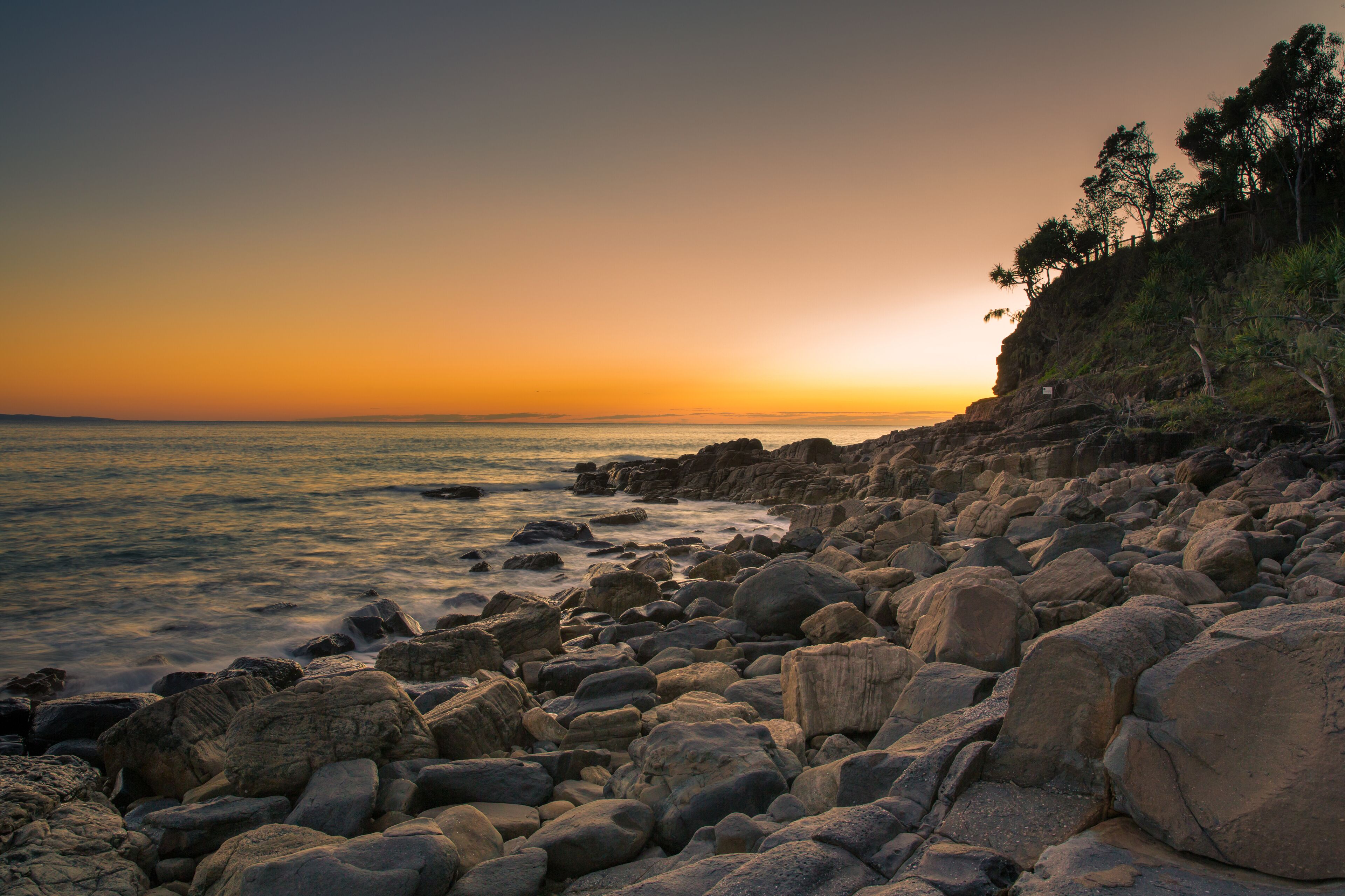 Sunrise in Noosa national park, Sunshine Coast, Queensland, Australia
