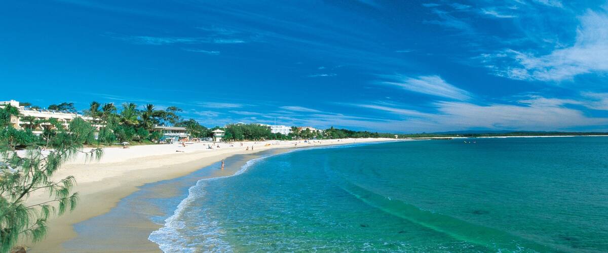 Noosa Beach featuring landscape views, a beach and tropical scenes