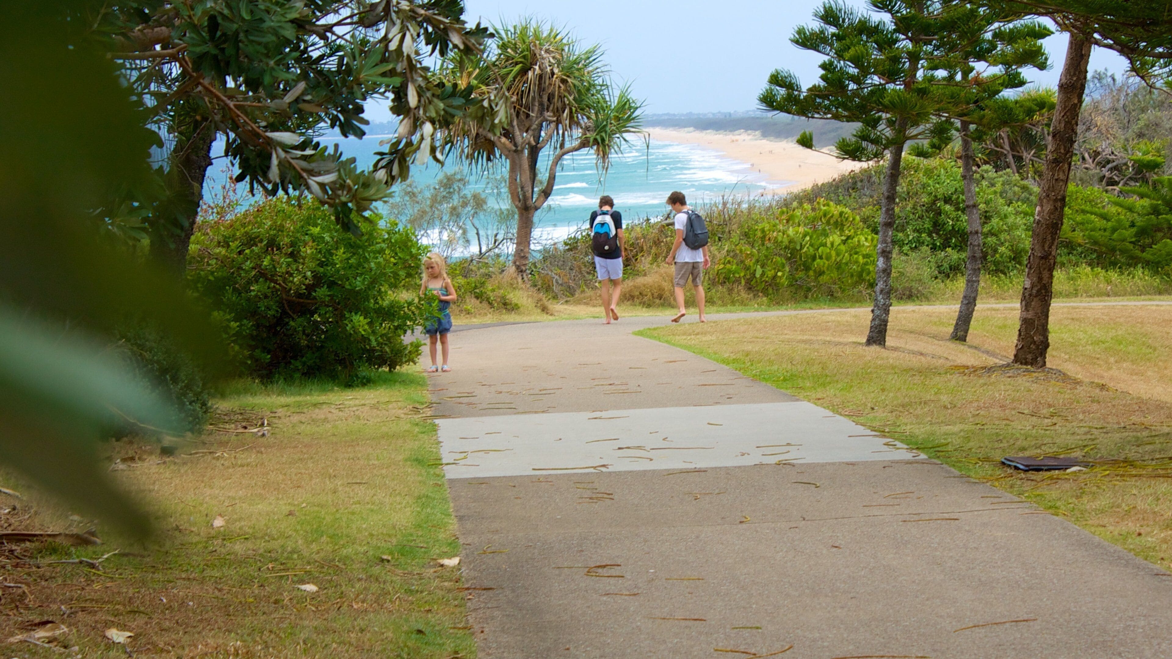 Kawana Beach bevat algemene kustgezichten en een park en ook kinderen