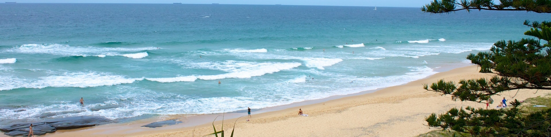 Kawana Beach which includes a sandy beach and landscape views
