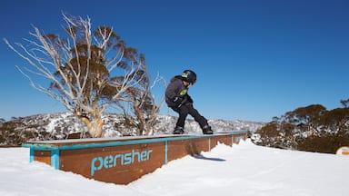 Perisher skiområde som inkluderer snø og snowboarding
