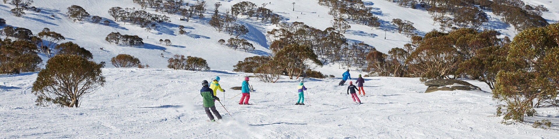 Perisher Ski Resort featuring snow skiing and snow as well as a small group of people