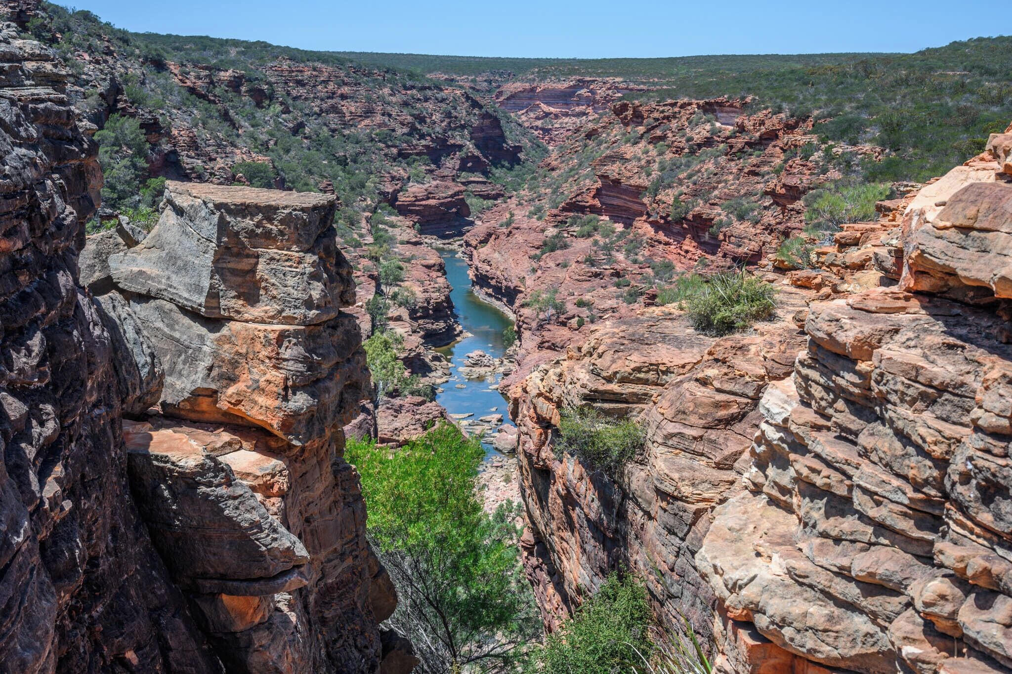 The Z-Bend in Kalbarri National Park is another great sight but requires a younger soul to go down to the rivers edge. Today the weather was far too hot to attempt such a journey.