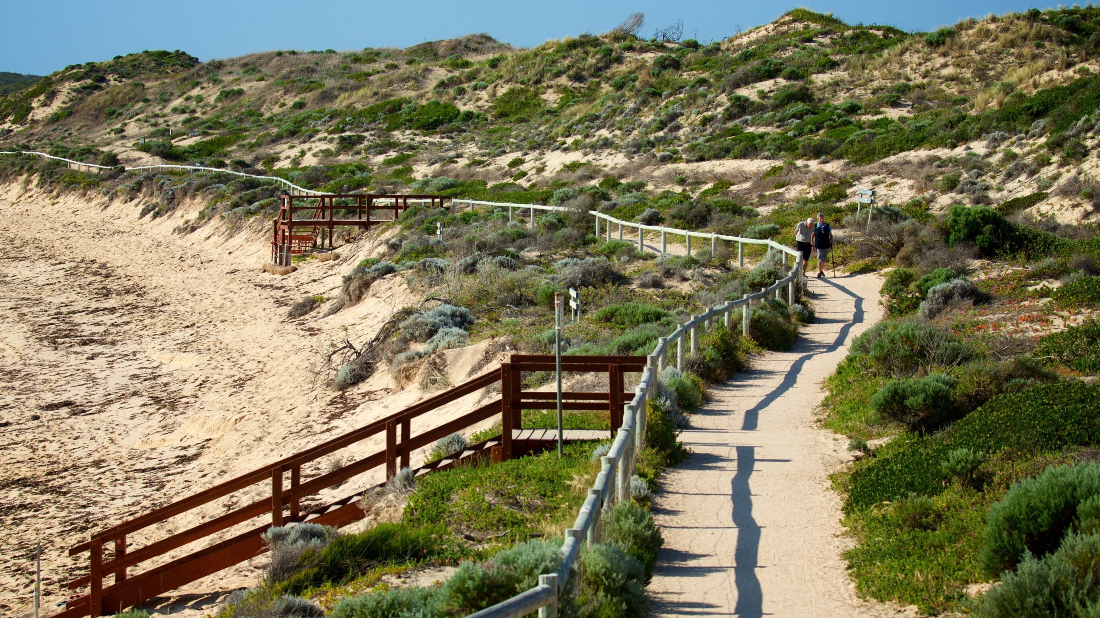 Prevelly Beach which includes a sandy beach and general coastal views