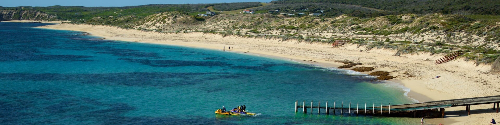 Western Australia which includes jet skiing, general coastal views and a sandy beach