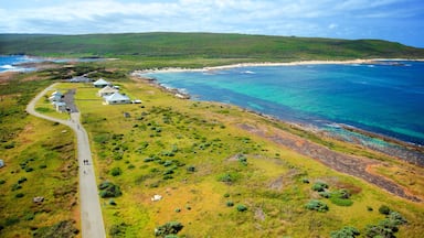 Faro de Cabo Leeuwin mostrando escenas cotidianas, un pueblo y una playa