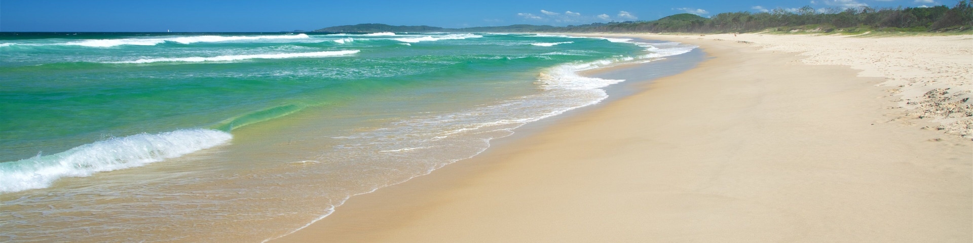 Tallow Beach caracterizando uma praia