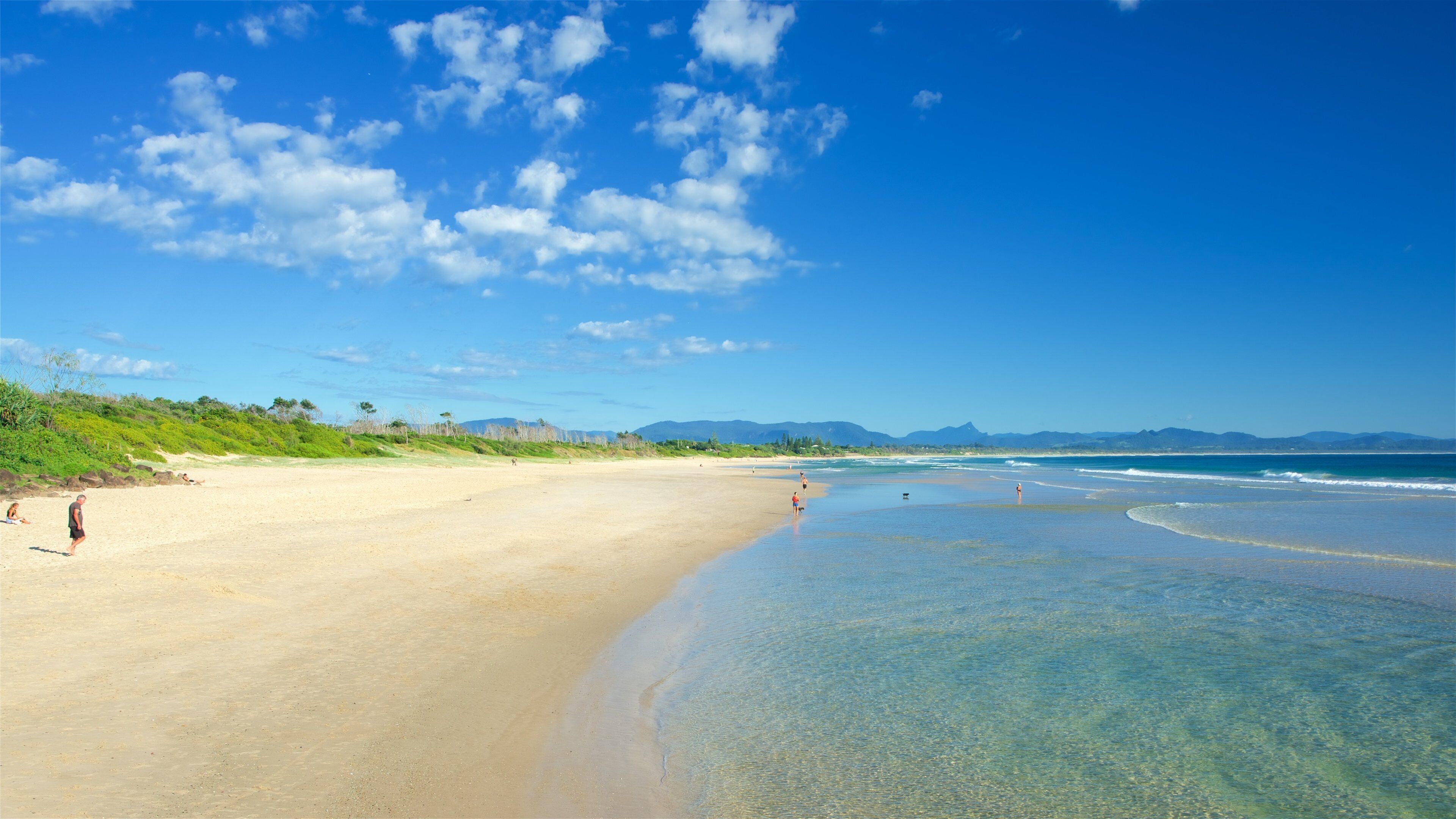 Byron Bay som viser strand