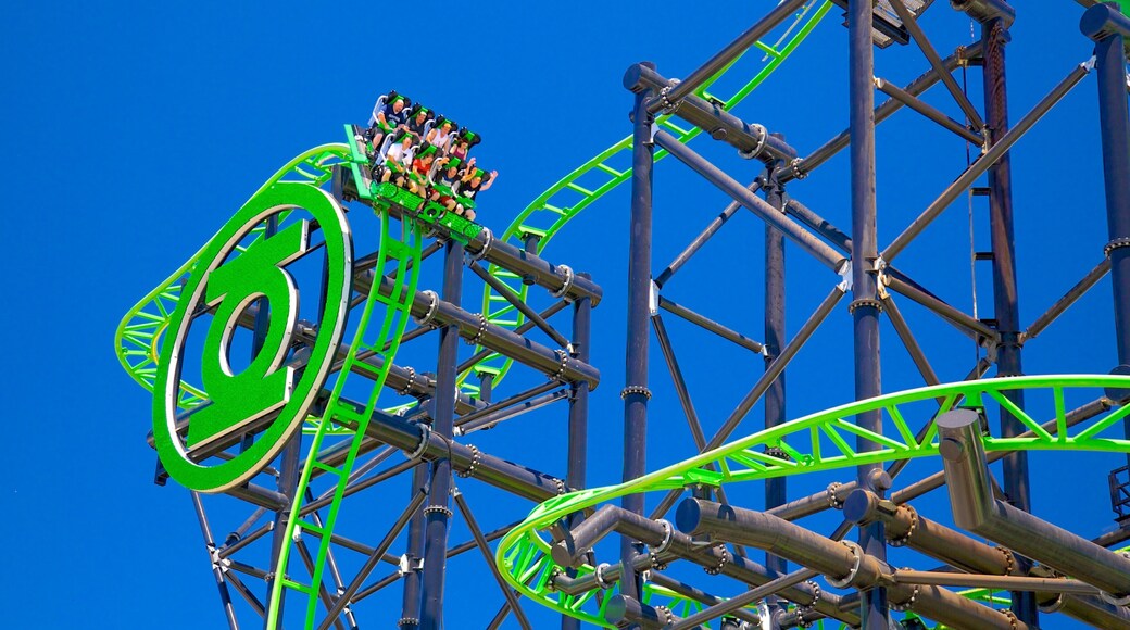 Warner Bros. Movie World showing rides