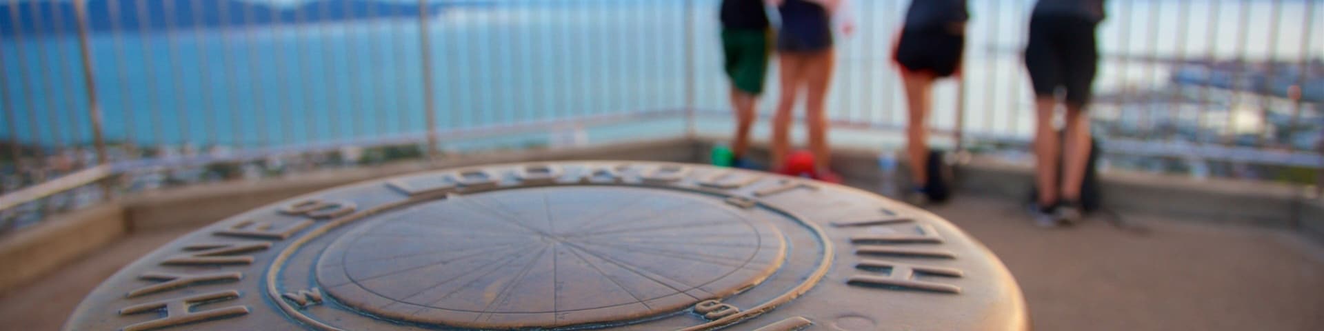 Castle Hill featuring general coastal views and views as well as a small group of people