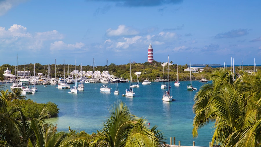 Bahamas, Abaco Islands, Elbow Cay, Hope Town, Elbow Reef Lighthouse - The last kerosene burning manned lighthouse in the world - built by the The British Imperial Lighthouse Service during the 1860's