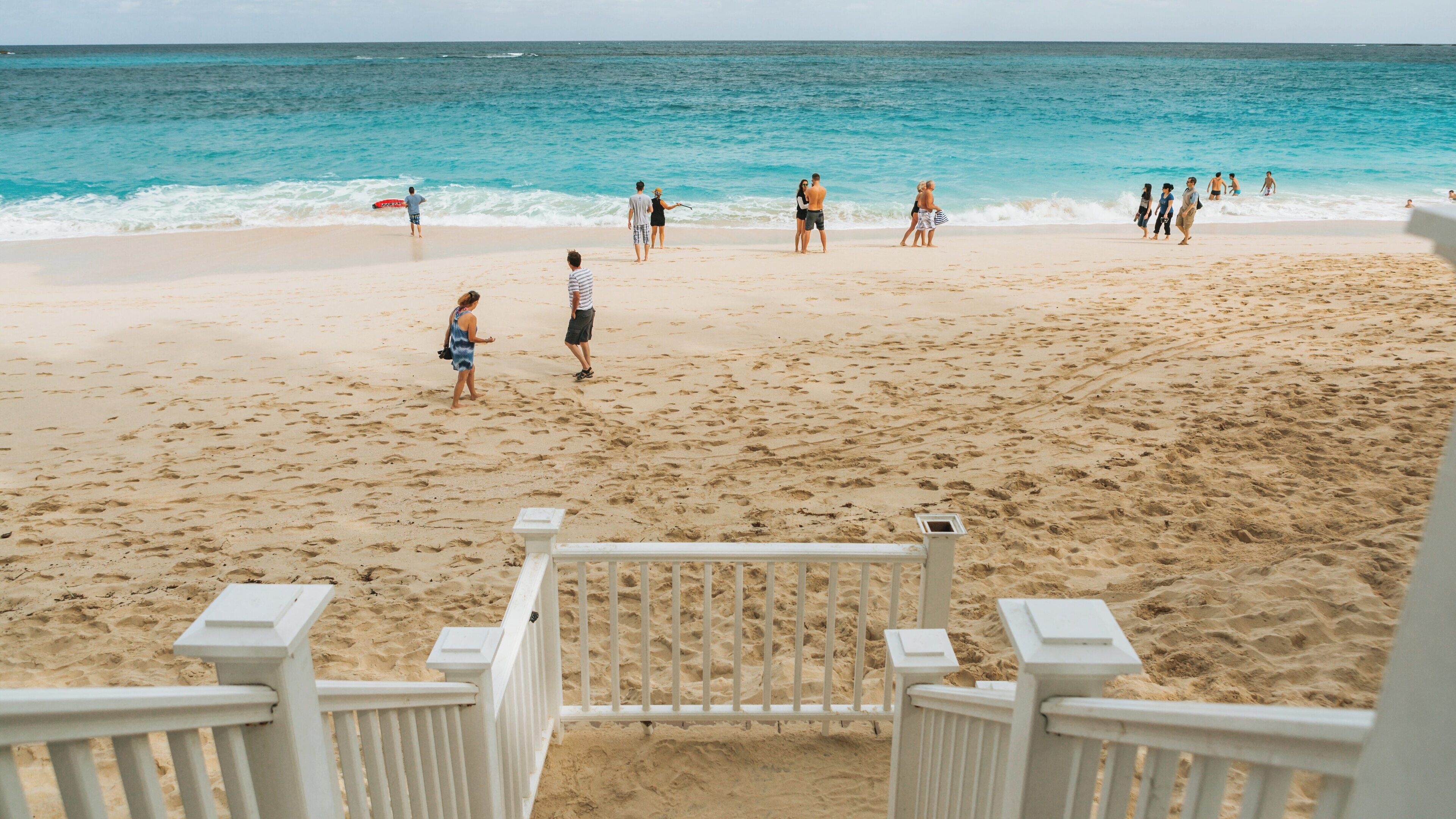 Cabbage Beach invites visitors to enjoy a sunny day of relaxation and fun on Nassau's beautiful shoreline in the Bahamas