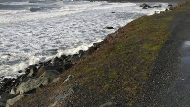 Stunning scenery and so happy to have a few minutes of sun just as we popped out of groves of hundreds of magnificent Redwoods to this view