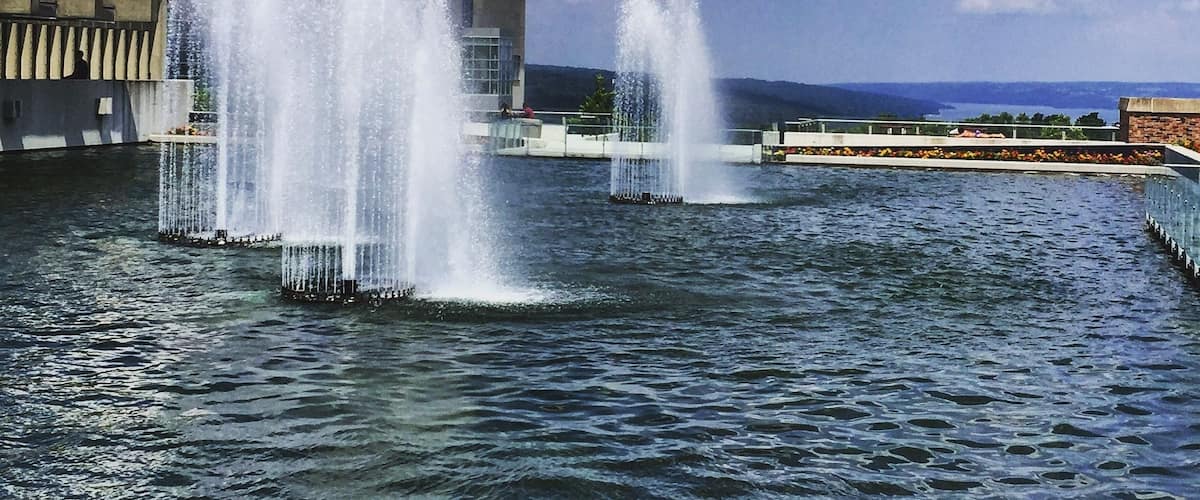 Views of Cayuga Lake are beautiful from campus. One of nicest visitors centers I've seen.