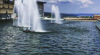 Views of Cayuga Lake are beautiful from campus. One of nicest visitors centers I've seen.