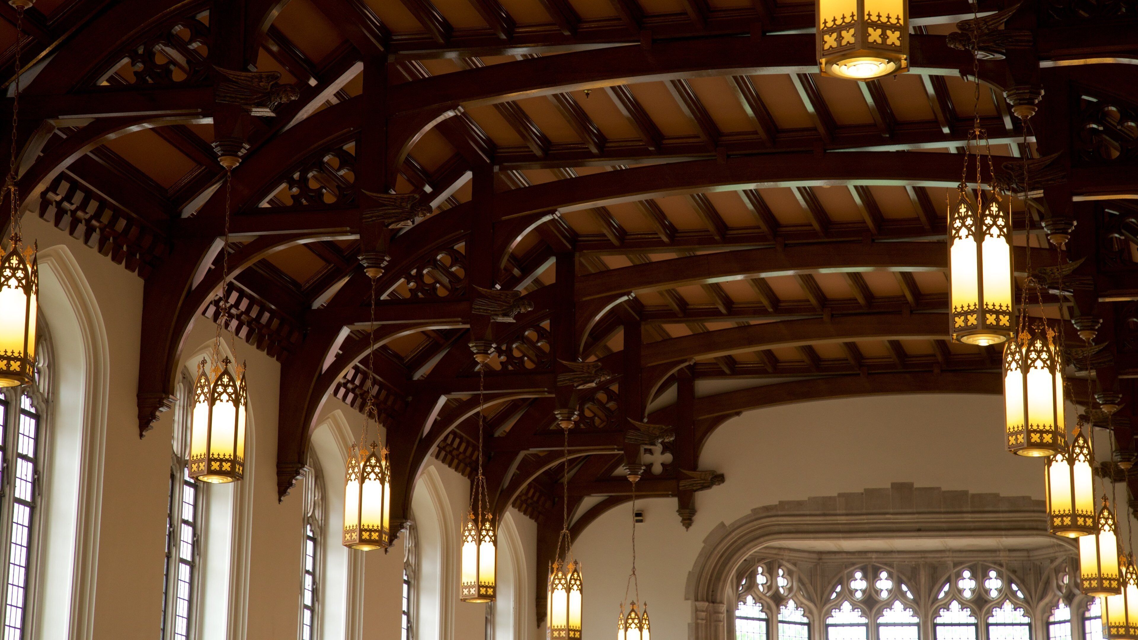 Bizzell Library showing heritage elements and interior views