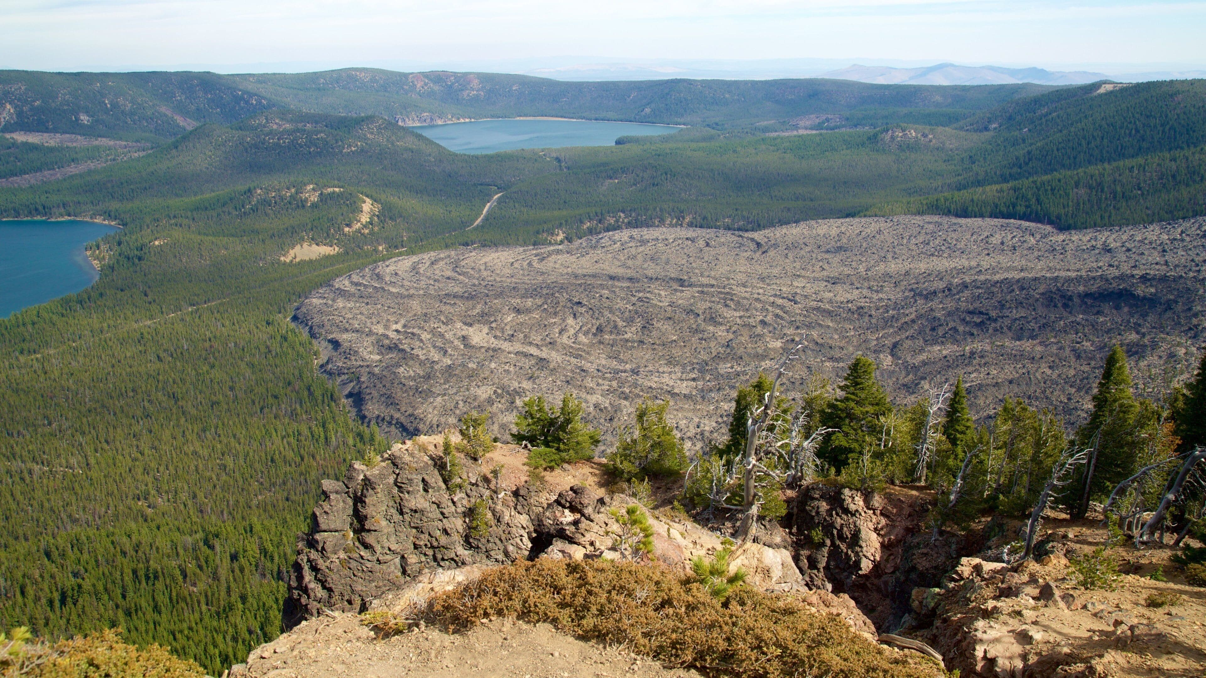 Newberry National Volcanic Monument featuring landscape views