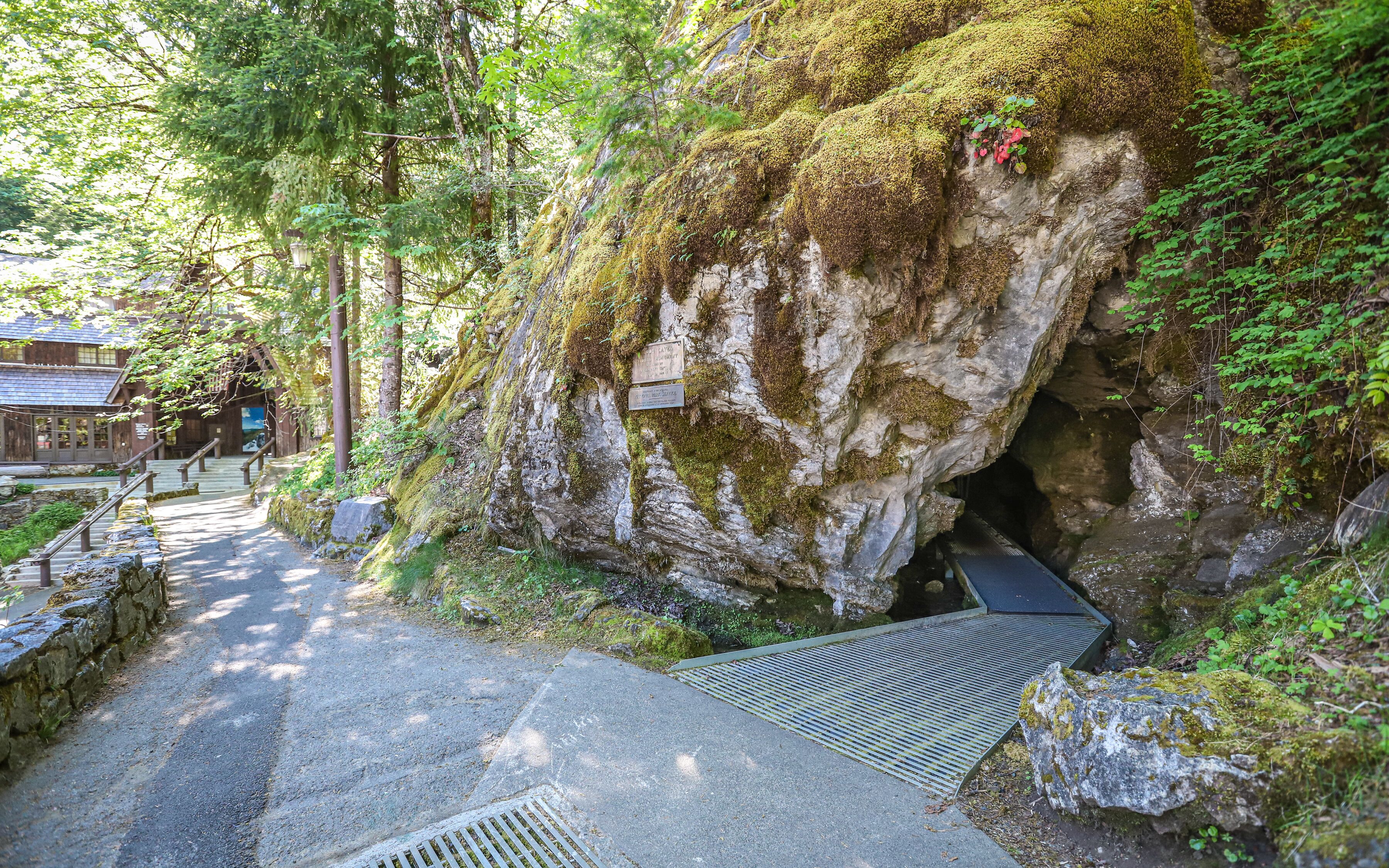 CAVE JUNCTION, OREGON, UNITED STATES - Sep 30, 2019: Cave entrance at Oregon Caves National Monument