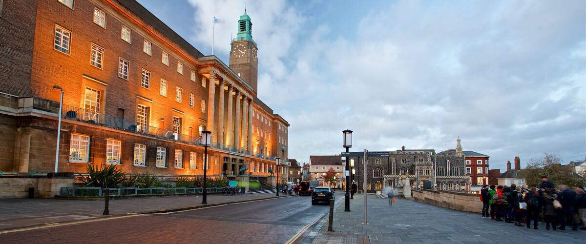 Norwich City Hall which includes heritage architecture
