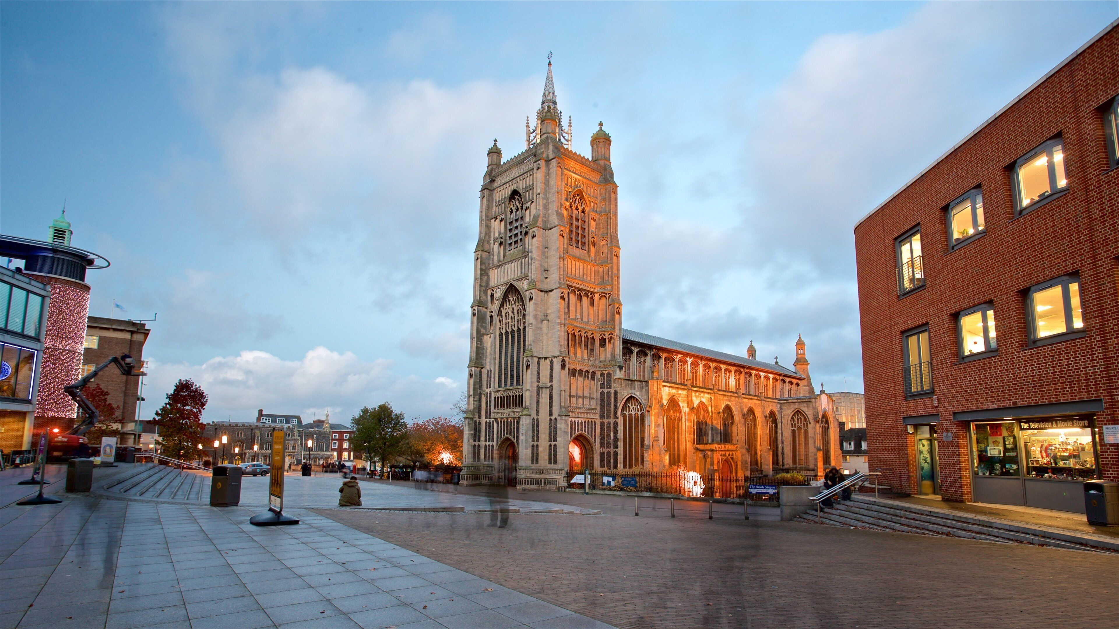 St Peter Mancroft featuring night scenes and heritage architecture
